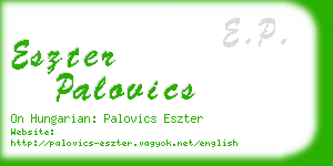 eszter palovics business card